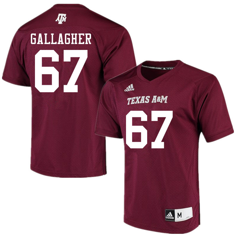 Men #67 Galen Gallagher Texas A&M Aggies College Football Jerseys Sale-Maroon Alumni Player